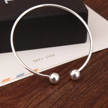 Load image into Gallery viewer, Copper Great Ball Alloy Opening Bangle For Woman, gold, silver