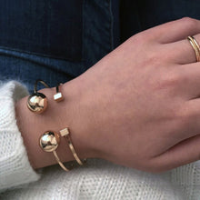 Load image into Gallery viewer, Copper Great Ball Alloy Opening Bangle For Woman, gold, silver