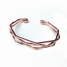 Load image into Gallery viewer, Vintage Brief Open Charms Multi-layer Cuff Bracelet Bangles, Black, Rose Gold, Sliver, Gold