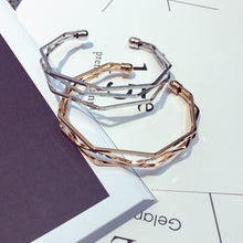 Load image into Gallery viewer, Vintage Brief Open Charms Multi-layer Cuff Bracelet Bangles, Black, Rose Gold, Sliver, Gold