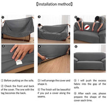 Load image into Gallery viewer, Plush Fabric Sofa Cover Thick Slipcover Couch Elastic Sofa Covers Not Include Pillow Case, 1 seat 90-140cm, 2 seat 145-185cm, 3 seat 190-230cm, 4 seat 230-300cm
