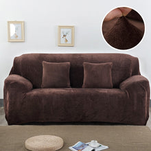 Load image into Gallery viewer, Plush Fabric Sofa Cover Thick Slipcover Couch Elastic Sofa Covers Not Include Pillow Case, 1 seat 90-140cm, 2 seat 145-185cm, 3 seat 190-230cm, 4 seat 230-300cm