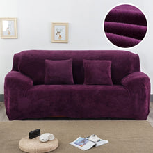 Load image into Gallery viewer, Plush Fabric Sofa Cover Thick Slipcover Couch Elastic Sofa Covers Not Include Pillow Case, 1 seat 90-140cm, 2 seat 145-185cm, 3 seat 190-230cm, 4 seat 230-300cm