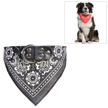 Load image into Gallery viewer, Adjustable Dog Bandana Leather Printed Soft Scarf Collar Neckerchief for Puppy Pet, L, M, S, XL
