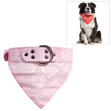 Load image into Gallery viewer, Adjustable Dog Bandana Leather Printed Soft Scarf Collar Neckerchief for Puppy Pet, L, M, S, XL
