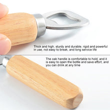 Load image into Gallery viewer, 2 PCS Stainless Steel Beer Bottle Opener with Rubber Wood Handle Creative Gift Soda Bottle Driver, Beer Bottle Opener with Handle