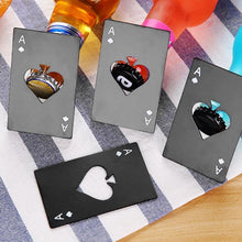 Load image into Gallery viewer, 2 PCS Stainless Steel Bottle Beer Opener Poker Playing Card Spades Soda Bottle Cap Opener