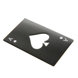 2 PCS Stainless Steel Bottle Beer Opener Poker Playing Card Spades Soda Bottle Cap Opener