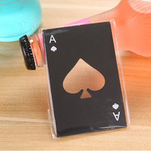 Load image into Gallery viewer, 2 PCS Stainless Steel Bottle Beer Opener Poker Playing Card Spades Soda Bottle Cap Opener