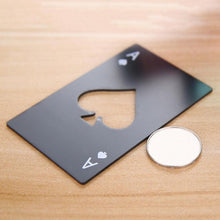 Load image into Gallery viewer, 2 PCS Stainless Steel Bottle Beer Opener Poker Playing Card Spades Soda Bottle Cap Opener