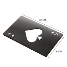 Load image into Gallery viewer, 2 PCS Stainless Steel Bottle Beer Opener Poker Playing Card Spades Soda Bottle Cap Opener