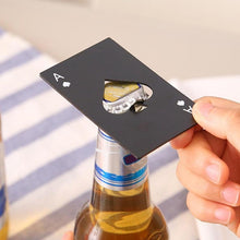 Load image into Gallery viewer, 2 PCS Stainless Steel Bottle Beer Opener Poker Playing Card Spades Soda Bottle Cap Opener