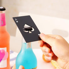 Load image into Gallery viewer, 2 PCS Stainless Steel Bottle Beer Opener Poker Playing Card Spades Soda Bottle Cap Opener