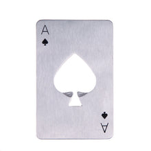 Load image into Gallery viewer, 2 PCS Stainless Steel Bottle Beer Opener Poker Playing Card Spades Soda Bottle Cap Opener