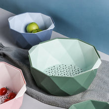 Load image into Gallery viewer, Double-layer Hollow Drain Basket Household Plastic Multi-function Washing Vegetables and Fruit Dishes, Small, Large