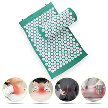 Load image into Gallery viewer, TPE + Sponge Acupuncture Acupoint Pain Relief Acupuncture Massage Pad Yoga Mat + Pillow Set