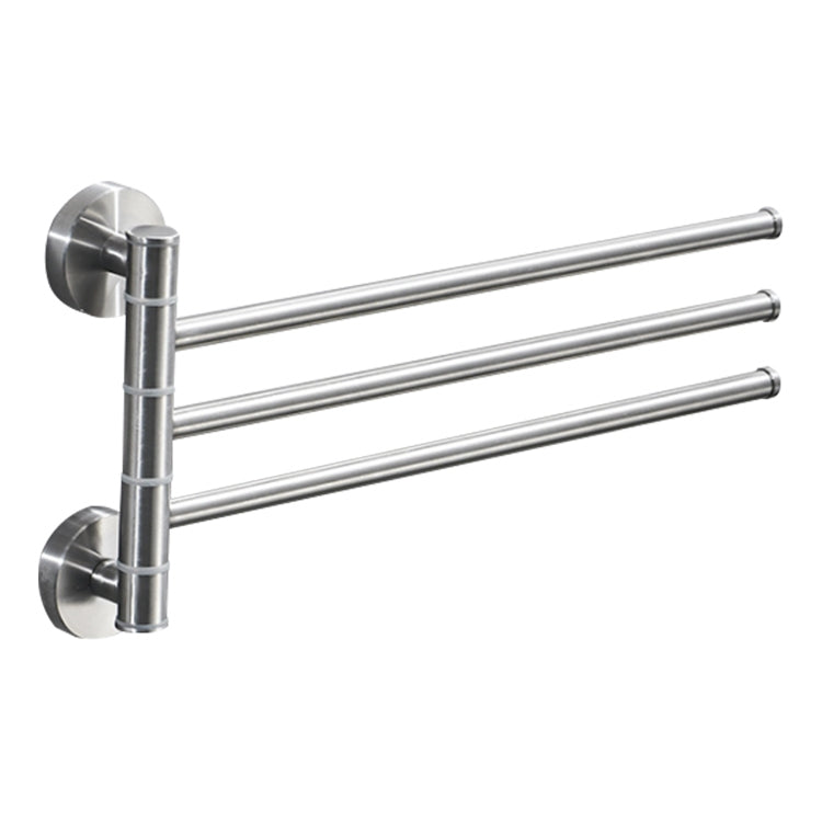 Stainless Steel Towel Bar Rotating Towel Rack Bathroom Kitchen Wall-mounted Towel Polished Rack Holder, Brushed Two Poles, Brushed Three Poles, Brushed Four Poles, Brushed Five Poles, Black Brushed Four Poles, Black Brushed Five Poles