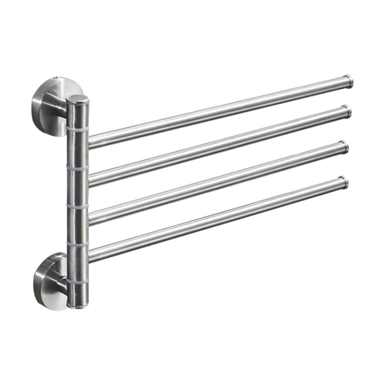 Stainless Steel Towel Bar Rotating Towel Rack Bathroom Kitchen Wall-mounted Towel Polished Rack Holder, Brushed Two Poles, Brushed Three Poles, Brushed Four Poles, Brushed Five Poles, Black Brushed Four Poles, Black Brushed Five Poles