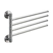 Load image into Gallery viewer, Stainless Steel Towel Bar Rotating Towel Rack Bathroom Kitchen Wall-mounted Towel Polished Rack Holder, Brushed Two Poles, Brushed Three Poles, Brushed Four Poles, Brushed Five Poles, Black Brushed Four Poles, Black Brushed Five Poles