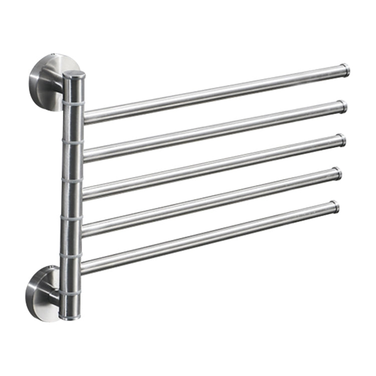Stainless Steel Towel Bar Rotating Towel Rack Bathroom Kitchen Wall-mounted Towel Polished Rack Holder, Brushed Two Poles, Brushed Three Poles, Brushed Four Poles, Brushed Five Poles, Black Brushed Four Poles, Black Brushed Five Poles