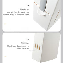 Load image into Gallery viewer, Bathroom Toilet Toilet Brush Integrated Pressing Open Lid Square Trash Can Set with Brush