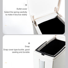 Load image into Gallery viewer, Bathroom Toilet Toilet Brush Integrated Pressing Open Lid Square Trash Can Set with Brush