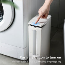 Load image into Gallery viewer, Bathroom Toilet Toilet Brush Integrated Pressing Open Lid Square Trash Can Set with Brush