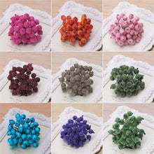 Load image into Gallery viewer, 80PCS 12mm Simulation Berry Frost Red Small Fruit Foam Berry DIY Accessories Flower Arrangement Material