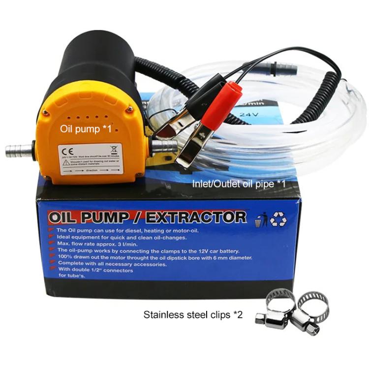 24V 60W Oil / Crude oil Fluid Sump Extractor Scavenge Exchange Transfer Pump Suction Transfer Pump + Tubes for Auto Car Boat Mot, 24V