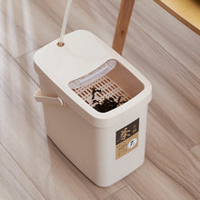 Load image into Gallery viewer, Office Plastic Tea Residue Bucket Tea Waste Bucket Push Lid Portable Trash Can, 7L, 10L
