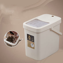 Load image into Gallery viewer, Office Plastic Tea Residue Bucket Tea Waste Bucket Push Lid Portable Trash Can, 7L, 10L