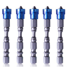 Load image into Gallery viewer, 5 PCS  65mm Magnetic Coil Alloy Steel Cross Bit Single Head Electric Drill Electric Screwdriver Head