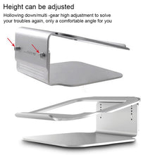 Load image into Gallery viewer, Height Adjustable Aluminum Alloy Laptop Cooling Stand 360 Rotation Ergonomic 10-17 inch Notebook Holder for MacBook Air Pro, 360 Rotation