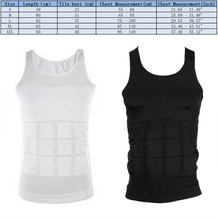 3PCS Men Slimming Body Shaper Vest Underwear, XXL, S, L, M, XL