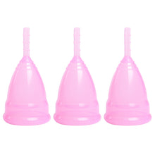 Load image into Gallery viewer, 3PCS Reusable Soft Cup Medical Grade Silicone Menstrual Cup, Large, Small