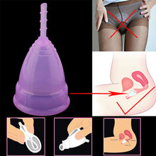 Load image into Gallery viewer, 3PCS Reusable Soft Cup Medical Grade Silicone Menstrual Cup, Large, Small