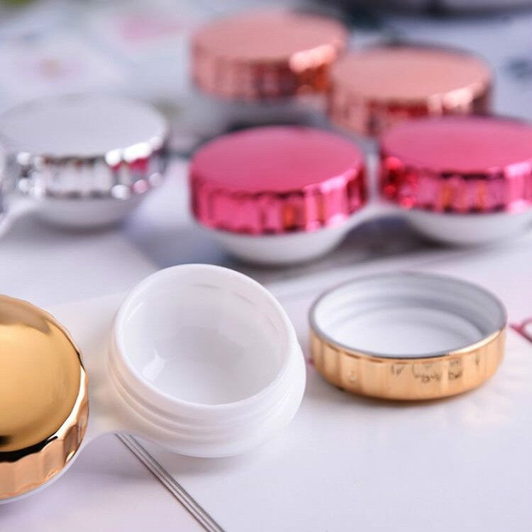 Portable Beauty Lens Care Double Box Contact Lens Case