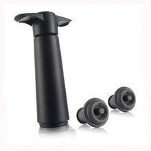 Load image into Gallery viewer, Red Wine Vacuum Pump Freshener Silicone Wine Stopper Set, Black Pump 2 Stoppers (OPP Bag), Black Pump 2 Stoppers (Box), 2 Stoppers Three Holes (OPP Bag), Black Pump Three-piece Box