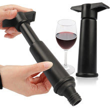 Load image into Gallery viewer, Red Wine Vacuum Pump Freshener Silicone Wine Stopper Set, Black Pump 2 Stoppers (OPP Bag), Black Pump 2 Stoppers (Box), 2 Stoppers Three Holes (OPP Bag), Black Pump Three-piece Box