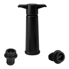 Load image into Gallery viewer, Red Wine Vacuum Pump Freshener Silicone Wine Stopper Set, Black Pump 2 Stoppers (OPP Bag), Black Pump 2 Stoppers (Box), 2 Stoppers Three Holes (OPP Bag), Black Pump Three-piece Box
