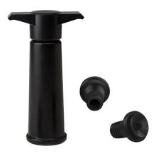 Load image into Gallery viewer, Red Wine Vacuum Pump Freshener Silicone Wine Stopper Set, Black Pump 2 Stoppers (OPP Bag), Black Pump 2 Stoppers (Box), 2 Stoppers Three Holes (OPP Bag), Black Pump Three-piece Box