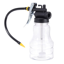 Load image into Gallery viewer, 250cc Transparent High Pressure Pump Oiler Lubrication Oil Can Plastic Machine Oiler Grease 245mm Length flex Gun, 245mm Length flex Gun