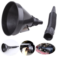 Load image into Gallery viewer, Universal Car Truck Motorcycle Filled Plastic Vehicle Funnels with Soft Spout Pipe Pour Oil Tool, Plastic Vehicle Funnels