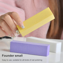 Load image into Gallery viewer, 10 PCS White Tofu Block Nail Polish Four Squares High Elastic Cotton Manicure Sand Block