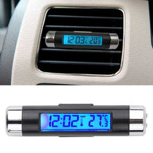 Load image into Gallery viewer, 2 in 1 Car Auto Thermometer Clock Calendar LCD Display Screen, Car Auto Thermometer