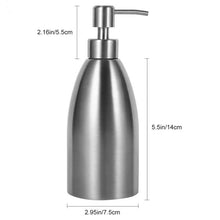Load image into Gallery viewer, 500ml Stainless Steel Soap Dispenser Kitchen Bathroom Shampoo Box Detergent Bottle, 500ml Soap Dispenser