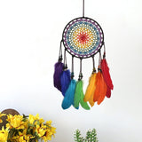 Creative Hand-Woven Crafts Colorful Dream Catcher Home Car Wall Hanging Decoration