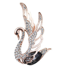 Load image into Gallery viewer, Women Fashion Swan Crystal Insert Drill Brooches, Gray, Purple, White