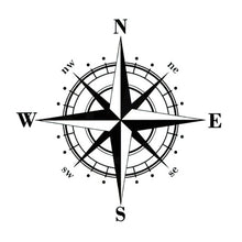 Load image into Gallery viewer, 10pcs  Art Design Vinyl NSWE Compass Car Stickers Decals Black/Silver, 10 PCS White + Black, 10 PCS Black + White