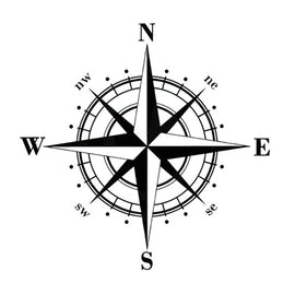 10pcs  Art Design Vinyl NSWE Compass Car Stickers Decals Black/Silver, 10 PCS White + Black, 10 PCS Black + White